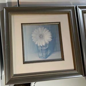2 picture frames with flowers